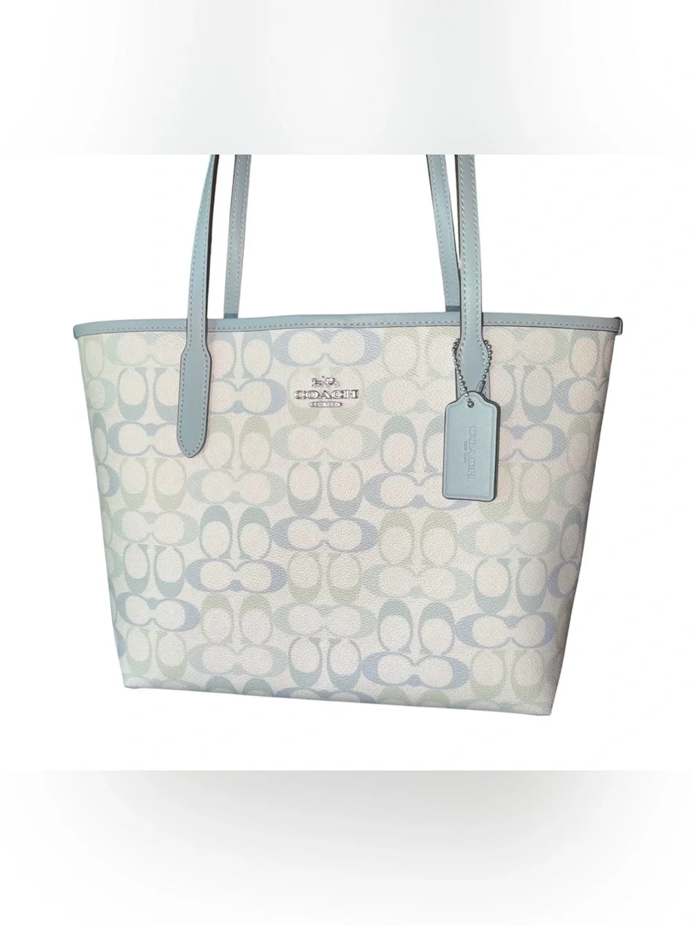 Coach Medium City Tote Bag In Signature Canvas